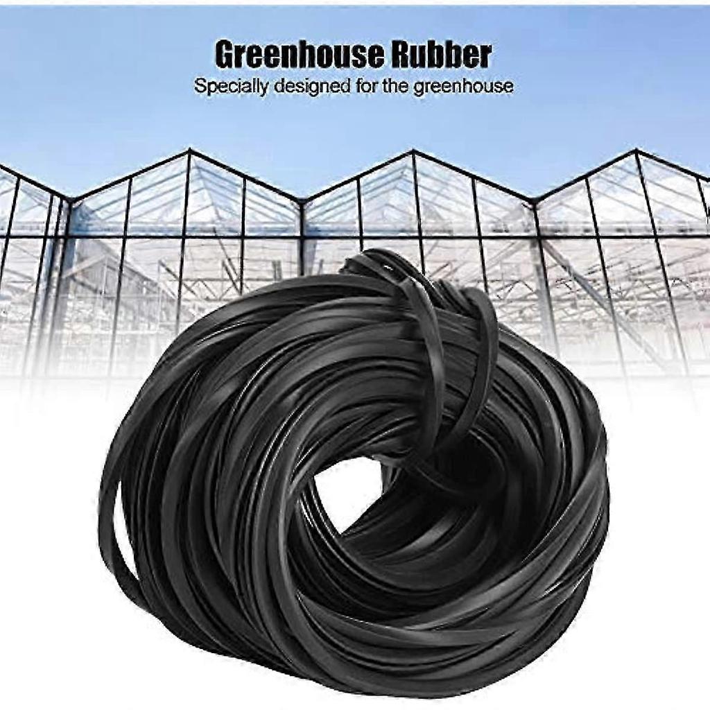 Rubber Strip Greenhouse Frameless Weather Stripping Door And Window Gasket Rubber Seals Glazing Line Accessories Supplies for Glass Sealing 18metres B