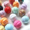 16mm Solid/Electroplated Colorful Pumpkin Beads for DIY Bracelets & Phone Chains