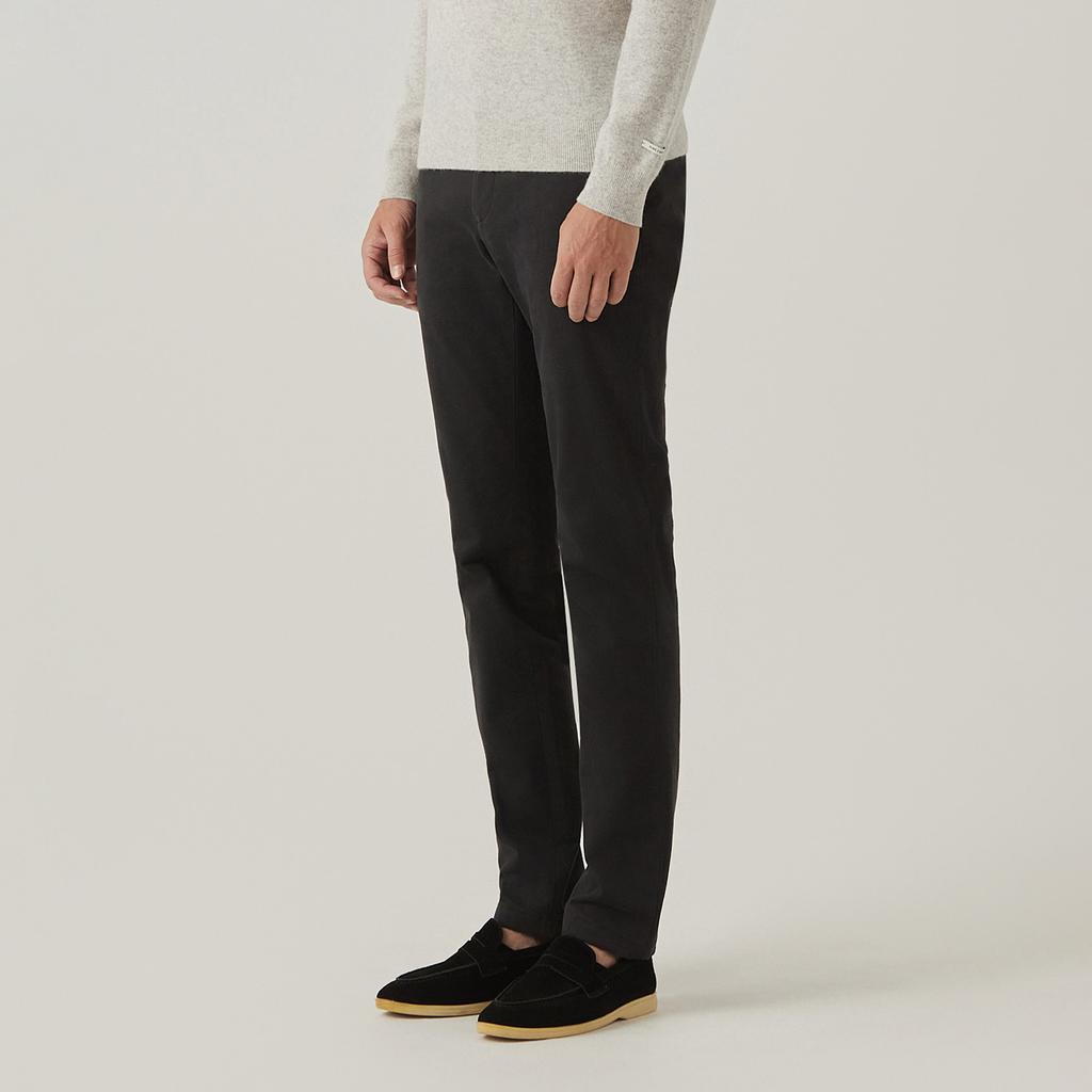 FERRAROMILANO Cotton Spandex Washed Como Pants Charcoal (Am0Esl45238)