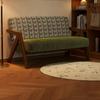 Scaun Sofă din Lemn Masiv Stil Retro Francez pentru Sufragerie, Dormitor sau Balcon - Ședere Confortabilă, Casual pentru Una sau Mai Multe Persoane