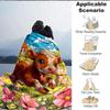 1pc Cow Print Blanket Lightweight Flannel Blanket Throw Blanket For Sofa, Bed, Travel, Camping, Livingroom, Office, Couch, Chair, And Bed Yy251015125