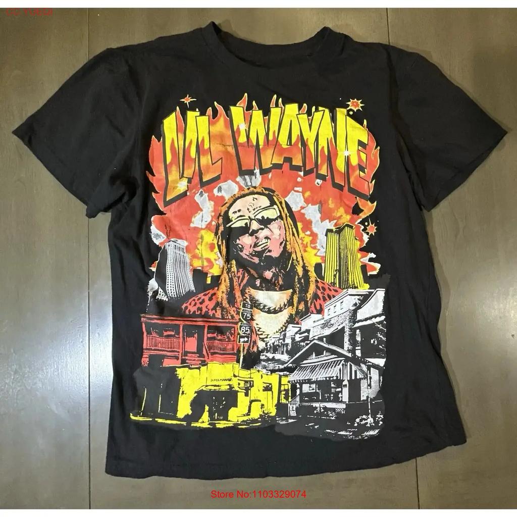 Lil Wayne Medium Rap T Shirt Young Money Merchandise 2024 vintage Washed fashion Soft Stretched Casual Unisex Breathable
