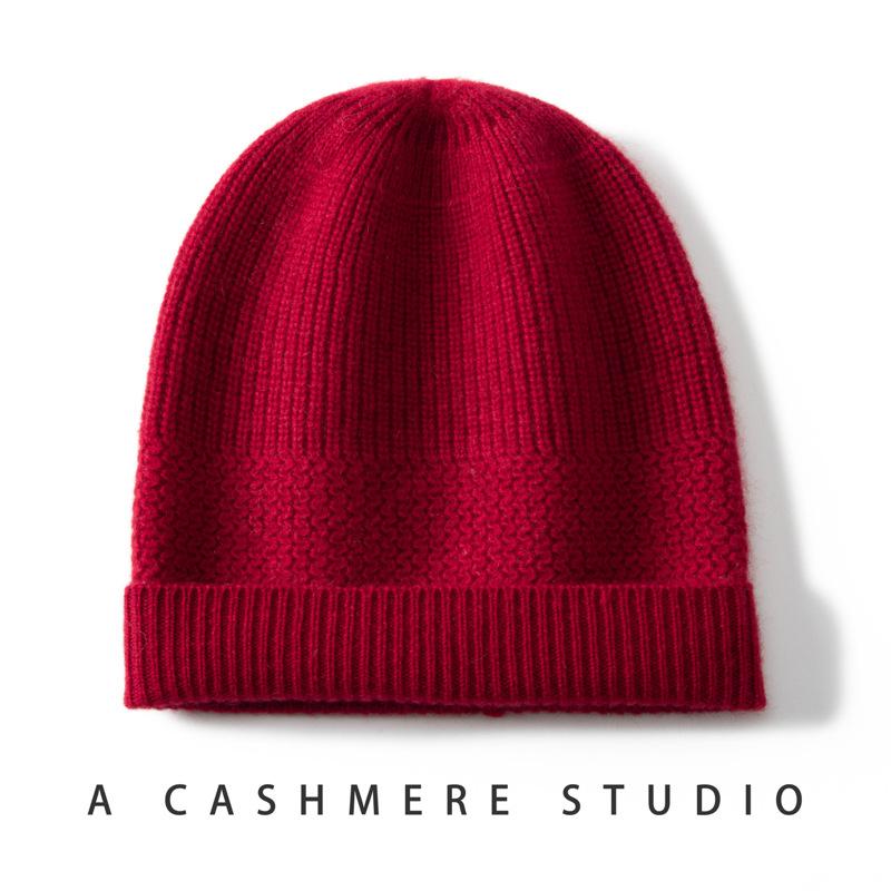 Autumn and winter new cashmere hat women's twisted bag head hat thermal ear protection hat casual wool hat