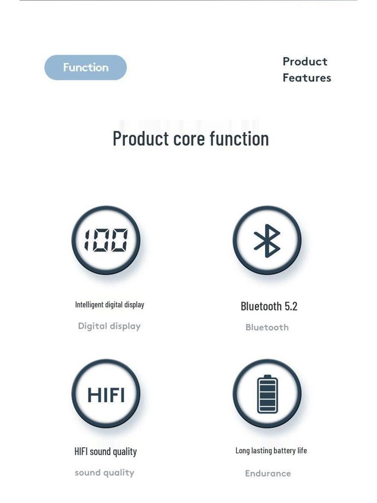 V13 Wireless Bluetooth Earphones with Noise Cancelling and Long Battery Life for Driving and Sports