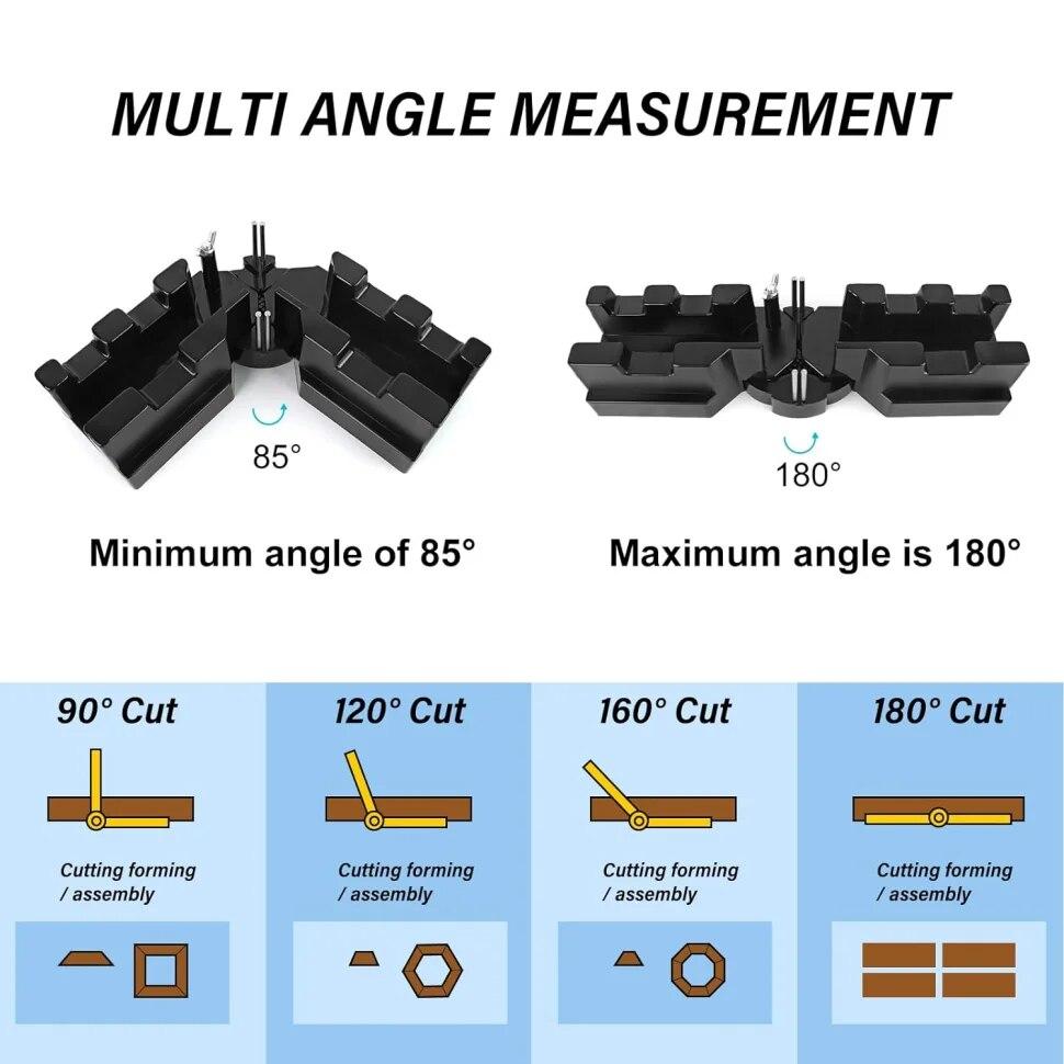 Mitre Measuring Cutting Tool 2-in-1 Measure Bevels and Miter Sawing Angle Cutting For Home Improvement Carpentry Work