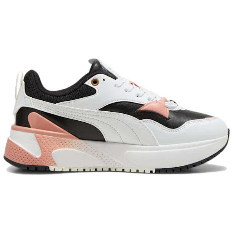 New PUMA R78 Low Top Casual Shoes Women's Black White Pink 397675-08