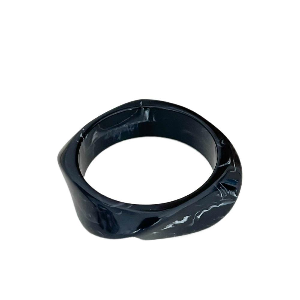Bohemian Acrylic Bangle Smudging Retro  Hand Ring Creative Irregular Wide Bracelet  Gift