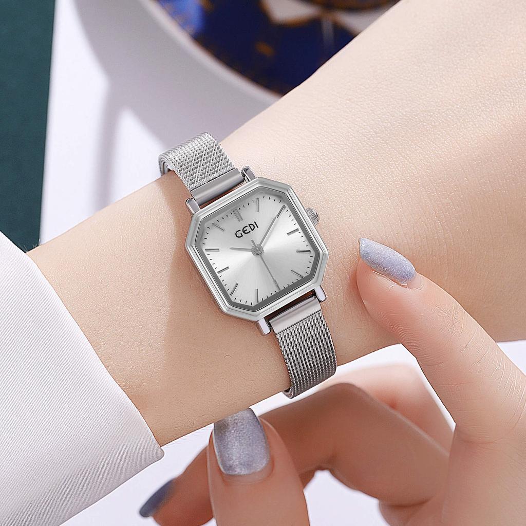 Creative Multi-Angle Cutting Disc Simple Premium Wind Ladies Quartz Watch Waterproof Stainless Steel Watch