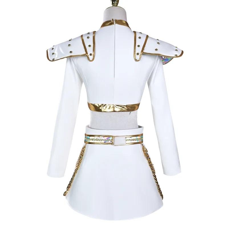 Jyy3 Rumi Mira Zoey White Singing Suit Women Girls Halloween Party Role Playing Outfit Cosplay Costume For Adult Jy