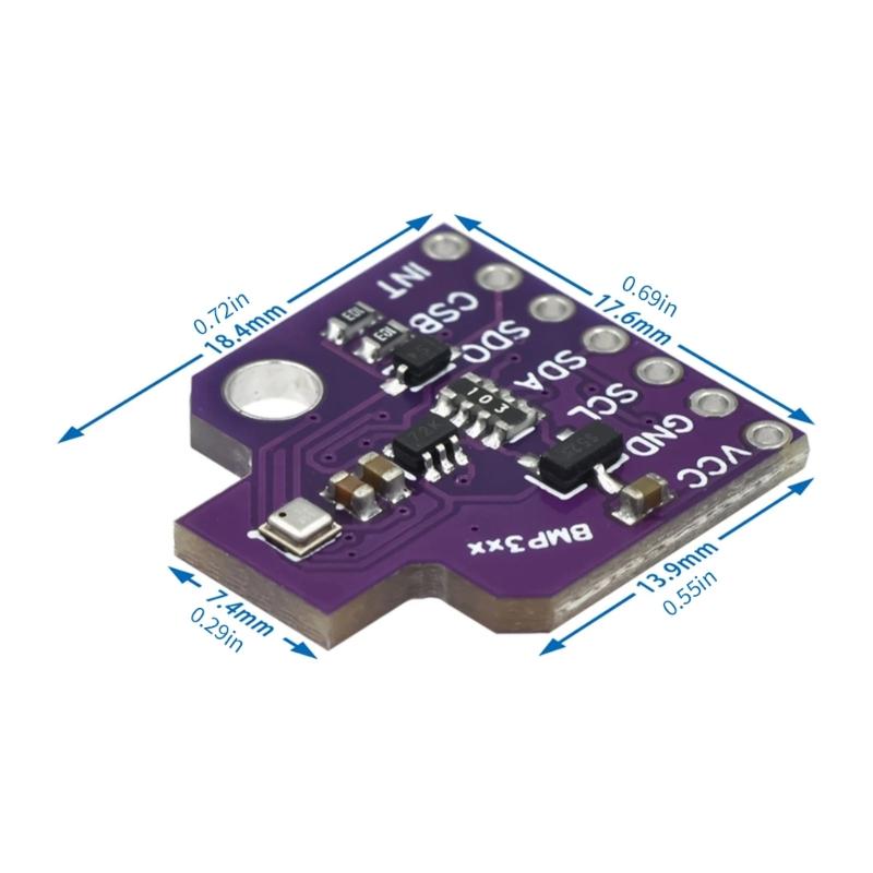 Industrial Bmp388L Digital Atmospheric Pressure Sensory Altimeter Module 24 Bit Air Pressure Module I2C Communication