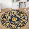 Sunflower Round Carpet Vintage Rustic Style Home Decor Rug Water-absorbing Anti Slip Floormat for Doormat Living Room Bedroom