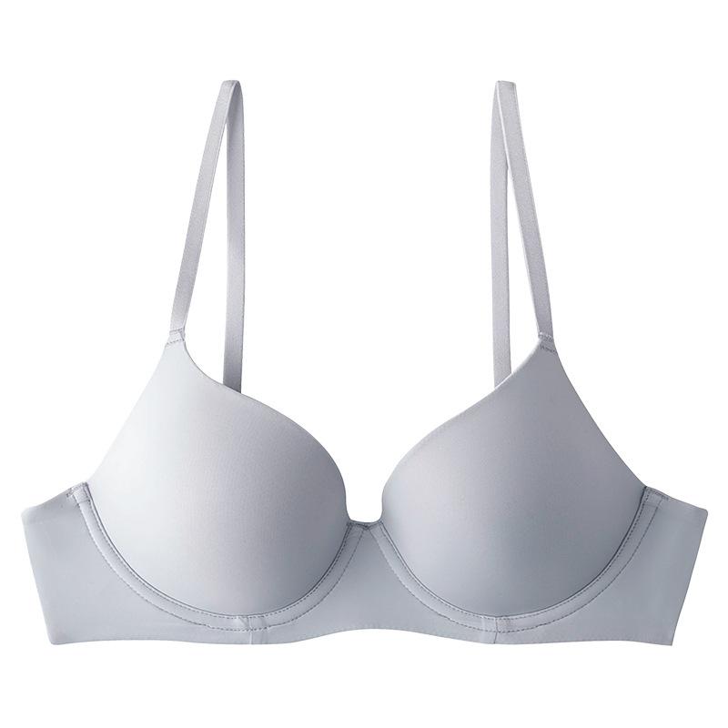 European and American large-size underwear summer smooth surface non-marking soft steel ring bra large chest small anti-sagging upper suppor