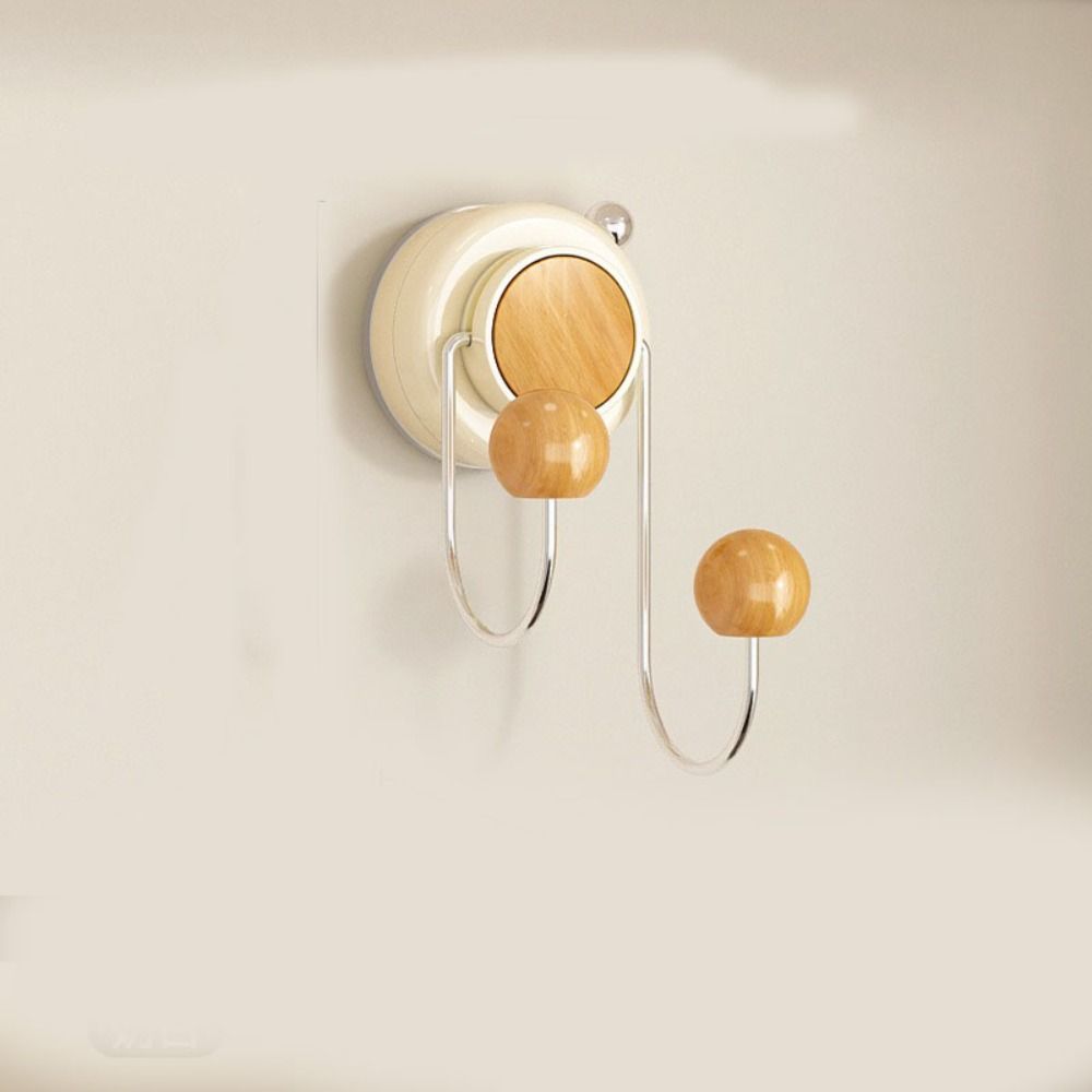 Space Saving Shower Hook Traceless Bathroom Wall Hook Suction Cup Double Hook Bathroom