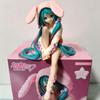 Hatsune Miku Anime Figurine Rabbit Ear Pajamas Kawaii Tabletop Decorations Action Figures Doll Model Children Toy Gift
