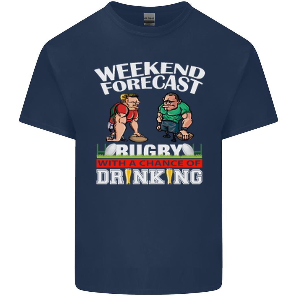 Weekend Forecast Rugby Funny Beer Alcohol Unisexs Light Cotton TShirt