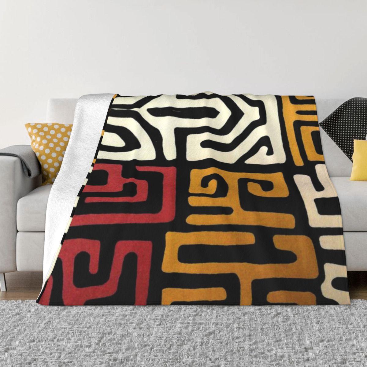 African Mudcloth Personalized Home Decor An Ultra-Soft Micro Fleece Blanket 50x60in