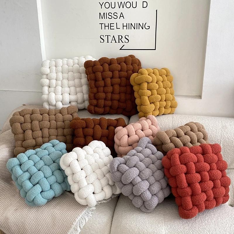Ins High-End Wohnzimmer Heimdeko Kissen Weiches Kissen Lammfell Rückenkissen Weiches Bequemes Stuhl Sitzkissen