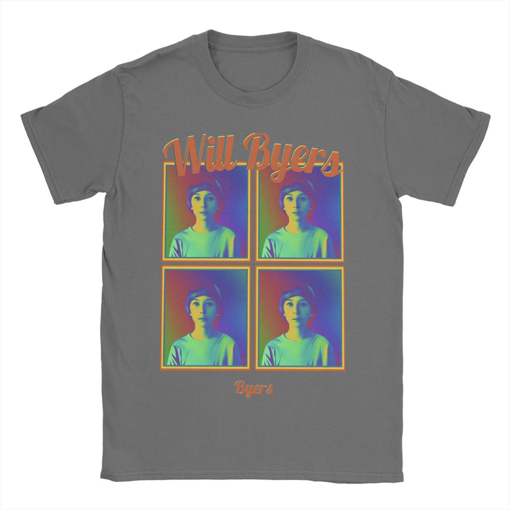 Men's Will Byers  T Shirts  Cotton Clothing Fashion Short Sleeve Crewneck Tee Shirt Printing T-Shirt