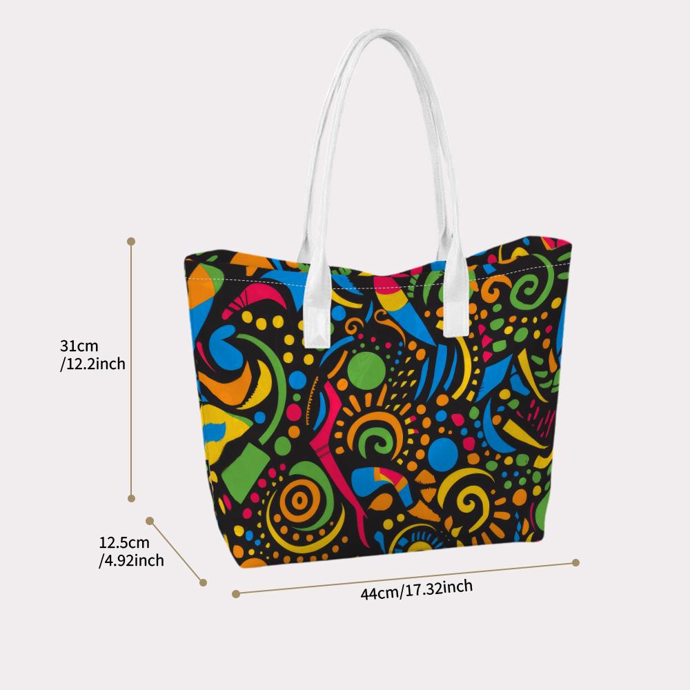 Colorful Graffiti Pattern Tote Bag Casual Daily Shopping Handbag