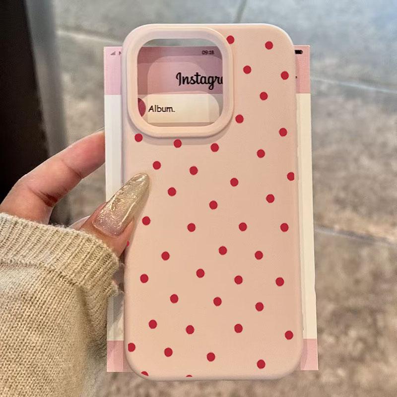 Red Dots Print Phone Case For iPhone 17 Pro Cases iPhone 17 Pro Max 16 15 14 Plus 13 12 11 17 Air Shockproof Bumper Cases Cover