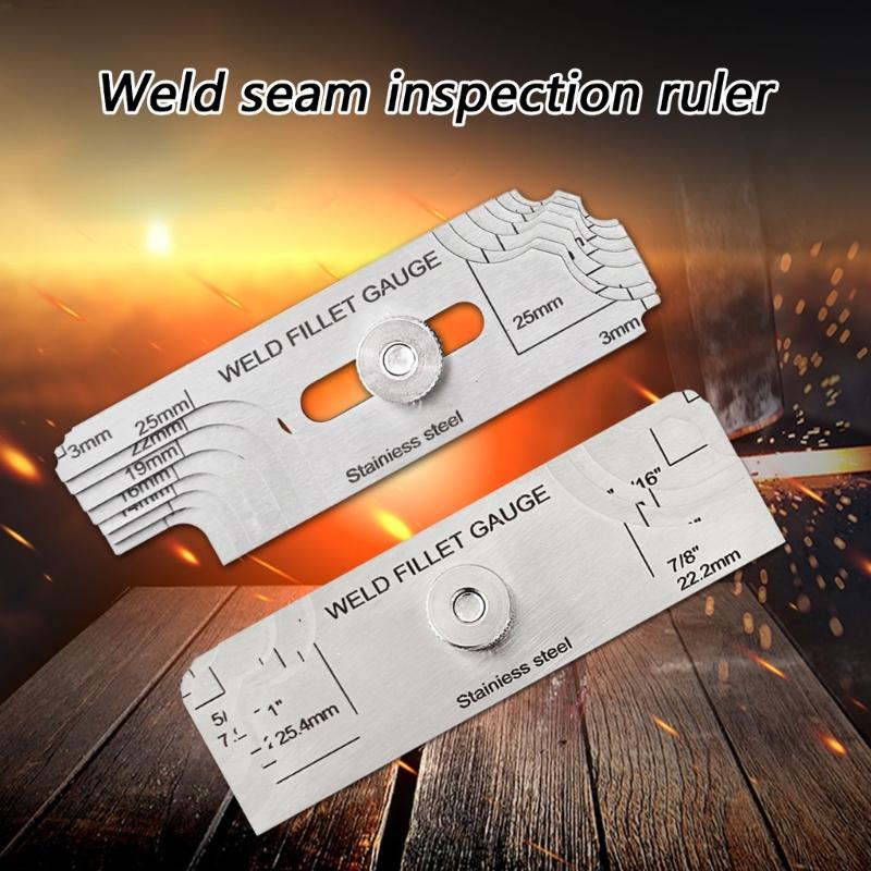 Professional Welding Calibration Tool Steel Construction Double Scale Cams Gauges for Accurate Metric Royal Readings