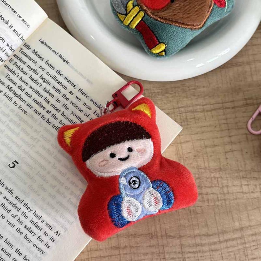 Moon Lord Wealth God Keychain Guanyin Plush God of Longevity Pendant Gifts