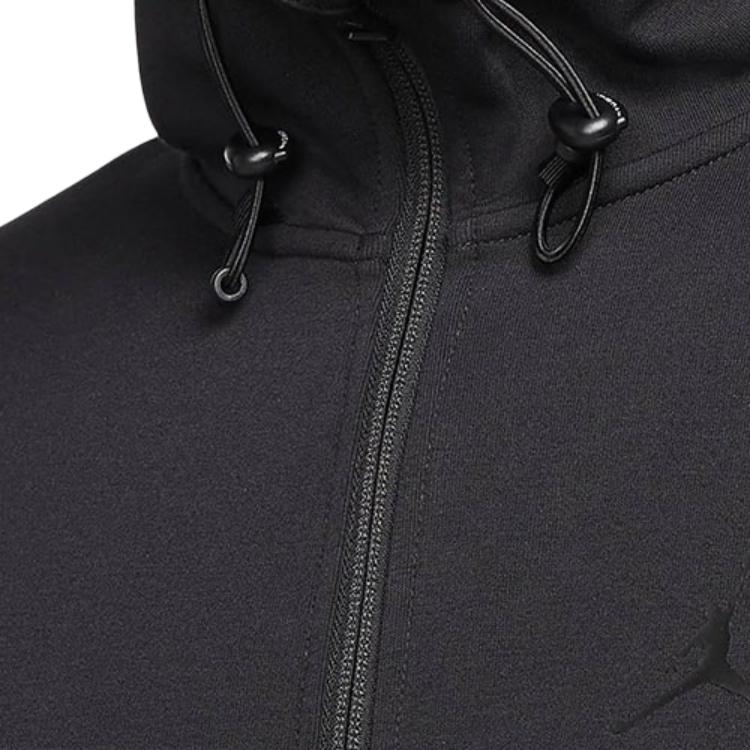 Jordan Casual Full-Zip Knitted Hoodie Jacket Men Outerwear Black DA9855-010