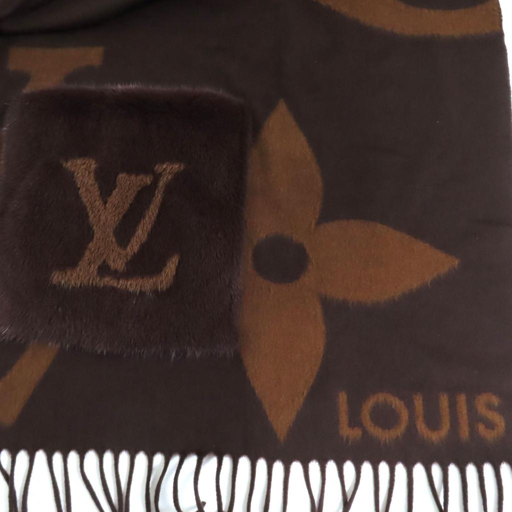 Louis Vuitton Schal Der Ultimative Pelzmuff Braun Kaschmir Damen M77387 Gebraucht