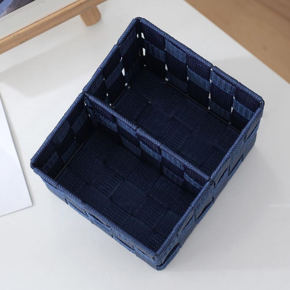 Creative Weaving Polypropylene Silk Partition Storage Basket Desktop Miscellaneous Organizer Simple Home Decoration