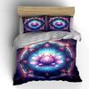 Colorful Mandala Lotus Decor Set Bedding Set with 1 Duvet Cover 2 Pillowcases Single Double King Queen, Gift