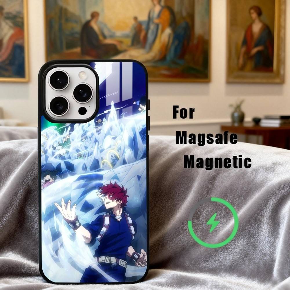 S-Shoto-O T-Todoroki M-MHA-A Phone Case For iPhone17,16,15,14,13,12,11 Plus,For Magnetic Wireless Charge Cover