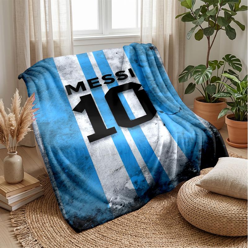 Coperta Tematica Squadra Nazionale di Calcio Argentina Morbida Coperta in Pile di Flanella Calda Leggera Coperta Plaid per Casa Divano Letto