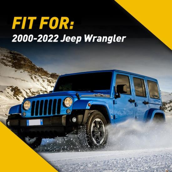 Set of 3 Front & Rear Windshield Wiper Arm & Blade For 2000- Jeep Wrangler V