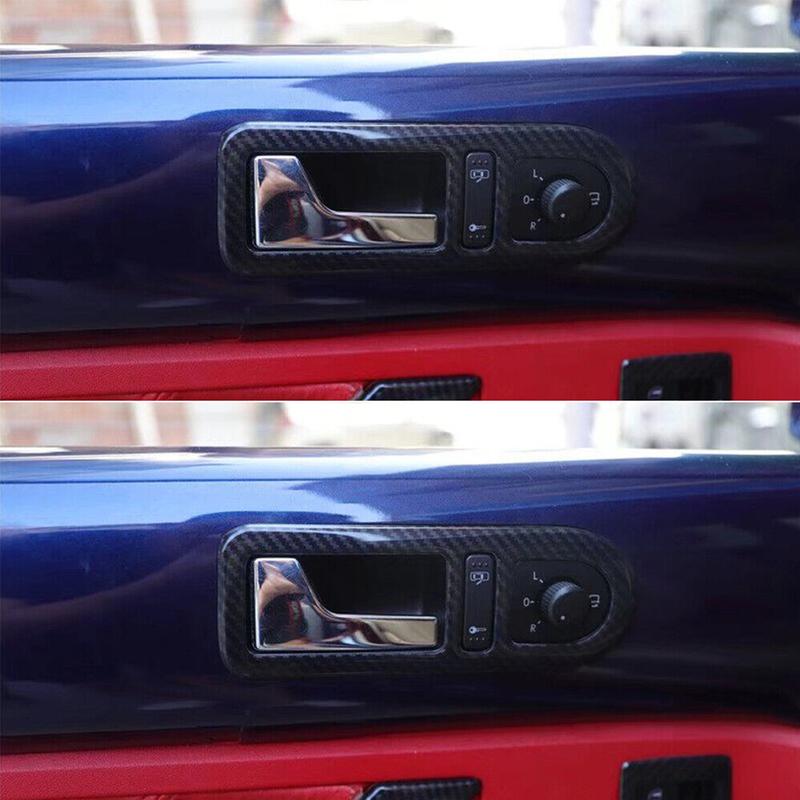 2Pcs Car Inner Door Handle Cover Trim Frame Sticker Fit For VW Beetle 2010 2009 2008 2007 2006 2005 2004 2003