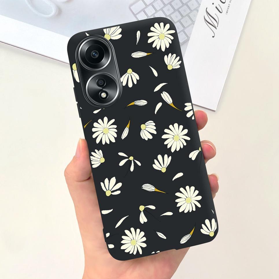 For Oppo A58 4G Back Cover Beauty Flower Girl Fashion Jelly Phone Case For Oppo A58 4G CPH2577 OppoA58 A 58 Coque Etui Soft TPU