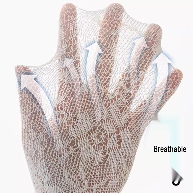 Summer White Lace Mesh Mid-Calf Ruffled Socks - Women's Breathable Lolita Style
