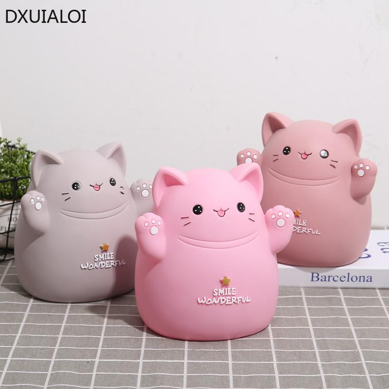 Cartoon Cat Piggy Bank Children Piggy Bank Creative Cute Animal Home Decoration Birthday Gift Saving Box  Money Box DXUIALOI