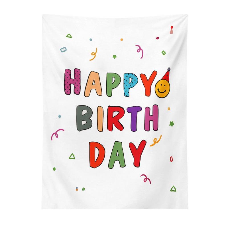 Birthday Party Hanging Cloth Home Wall Decoration Tapestry Office Living Room Tapestry