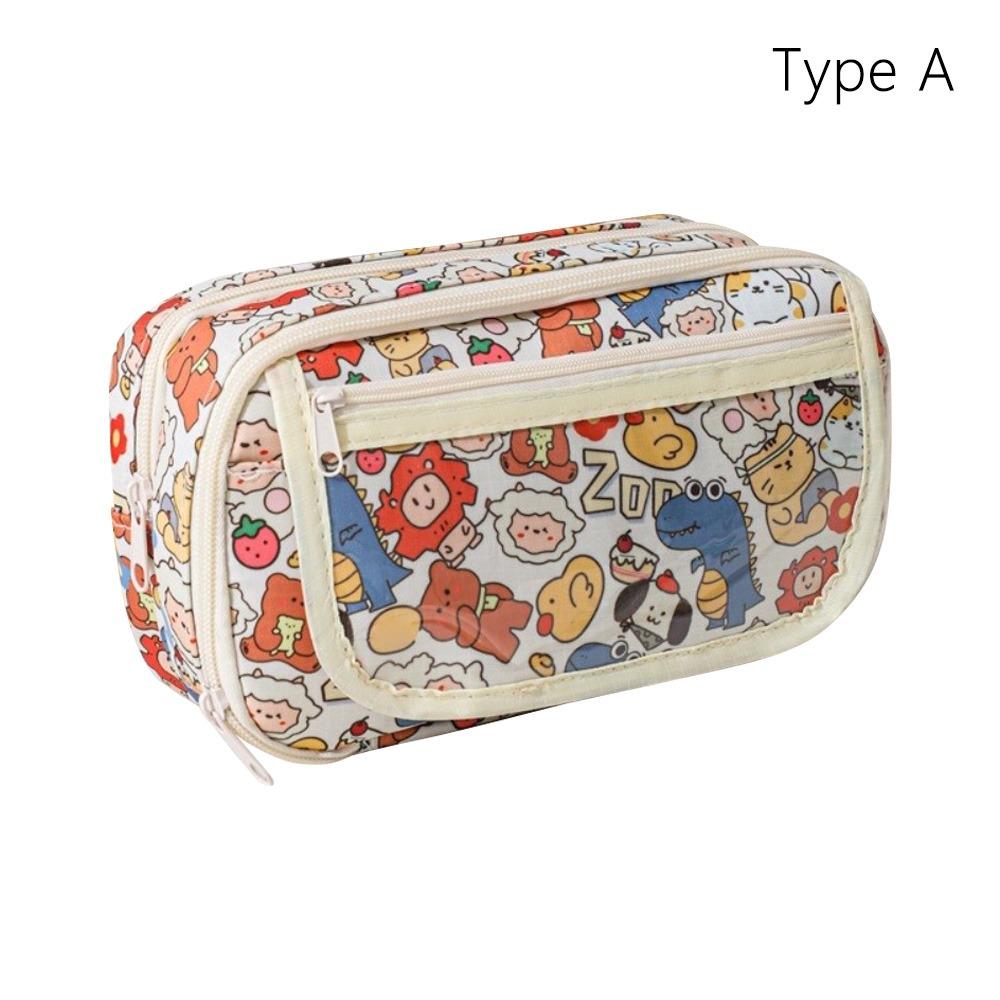 

Багатошаровий пенал з мультяшним принтом, сумка для канцелярського приладдя, міцний органайзер для канцелярського приладдя, подарунок A