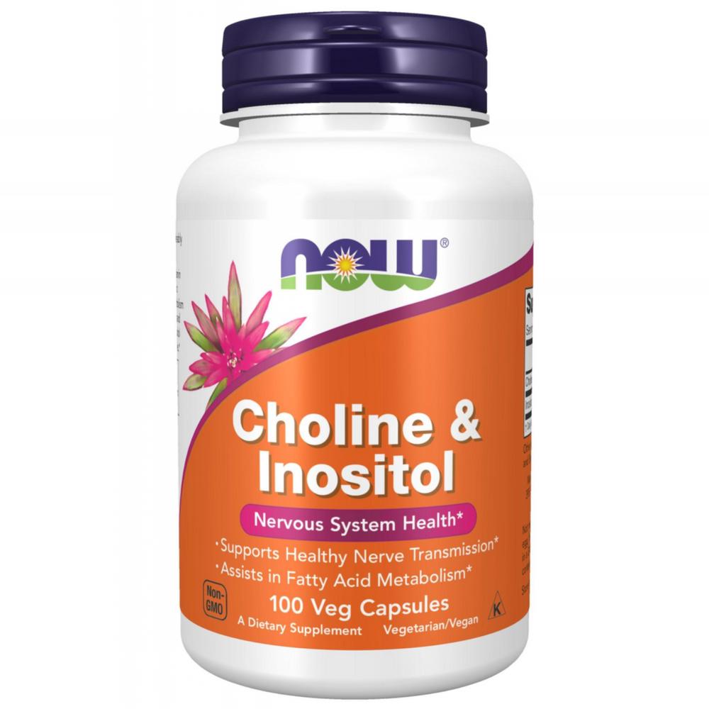 Now Foods Choline & Inositol 500mg Veg Capsules 100 Tablets 1 pcs