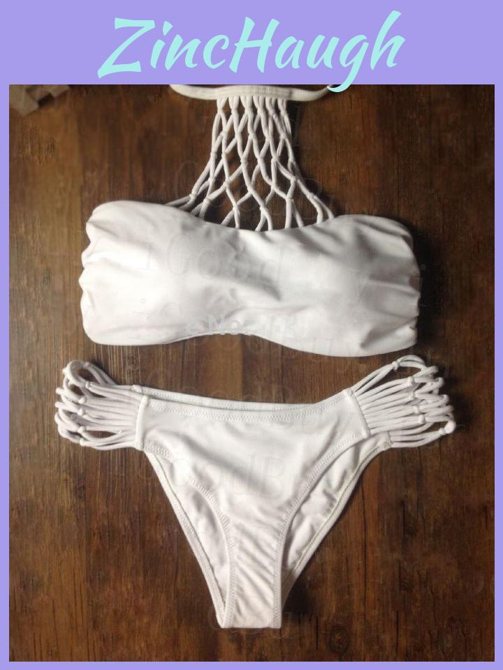 Premium Quality Summer Women Sexy Swimwear Crochet Crop Bikini With Padded Design