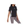 adidas Womens Essentials 3-Stripes Cotton T-Shirt Black/White Women Streetwear JD0846