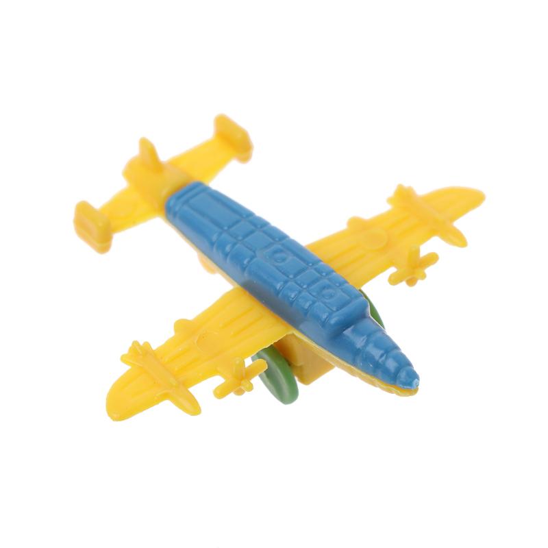 10 Pcs Mini Plastic Bomber Plane Fighter Aircraft Model Toy Military Gifts Kids