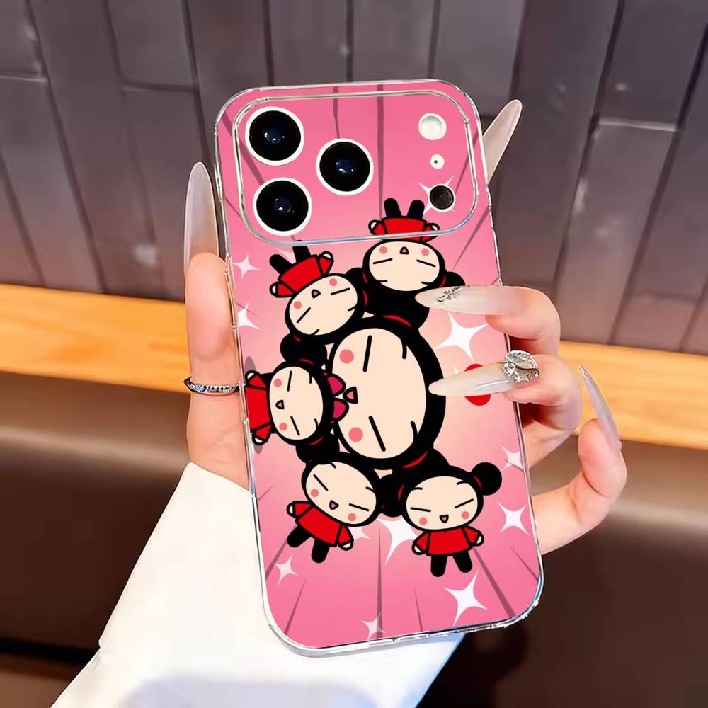 Pucca Cute Love Phone Case For iPhone17,16,15,14,13,12,11 Plus,Pro Max Soft Transparent Cover