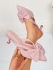 2025 Winter Pink Magic Bow Headband Backless Women's Shoes