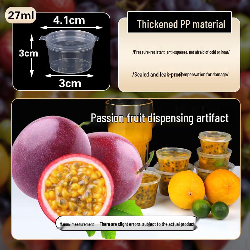 KLCX Disposable Hinged Plastic Sauce Cups
