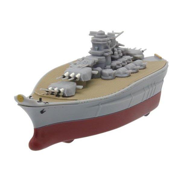 KOKUSAI BOEKI Purupura Military Series Battleship Yamato Amphibious Pull-Back Toy Boat and Vehicle PP32001