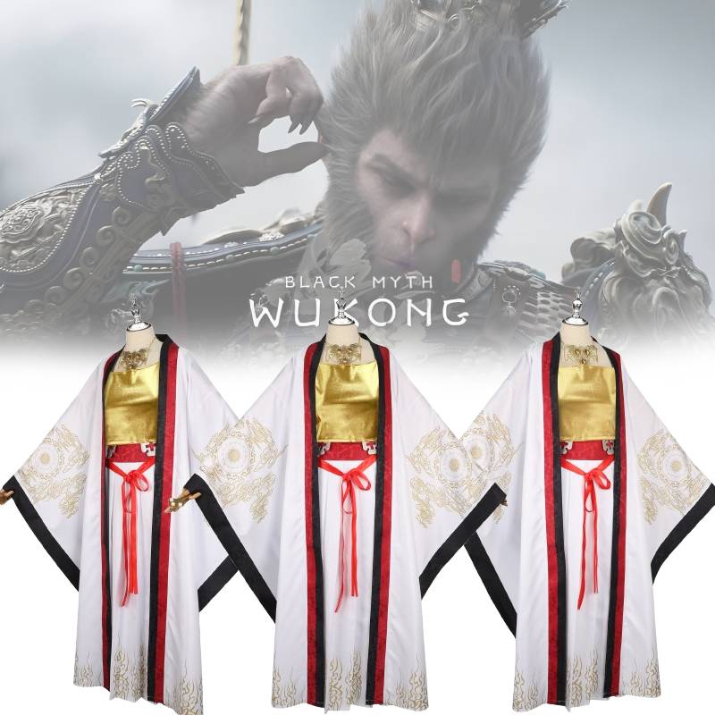 Black The Myth Wukong Cosplay Set Is The Same Costume Role Play Party Clothing