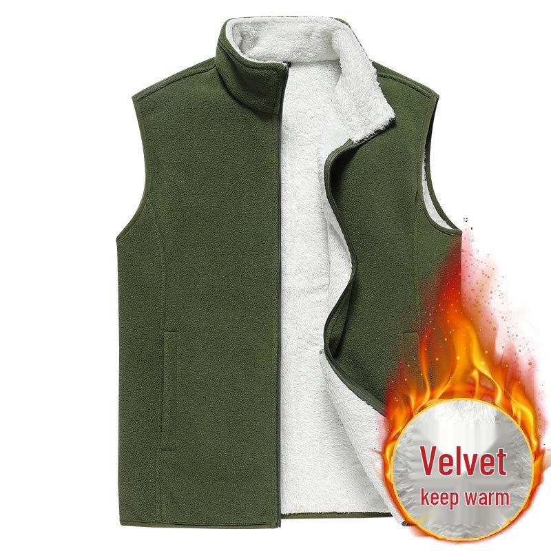 Herren Fleece-gefütterte ärmellose Weste - Herbst/Winter lässige Sport-Außenbekleidung