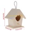 F26C Bird House To Paint for Adults Outside Hanging Natural Small Bird Nest Garden Patio Decoration No Assembly